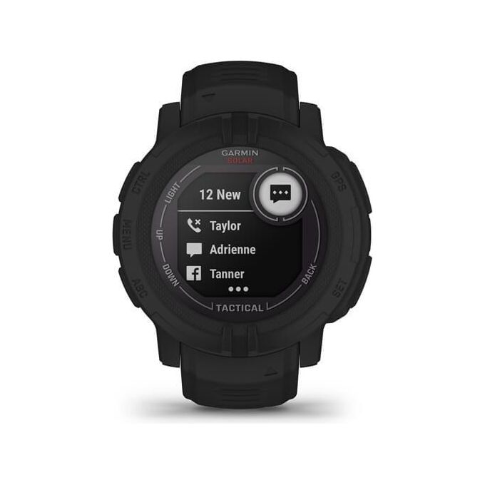 Garmin 010-02627-03 Instinct 2 Solar Tactical Edition Smartwatch GPS 45mm 0.9'' MIP ANT+ NFC Bluetooth colore Nero