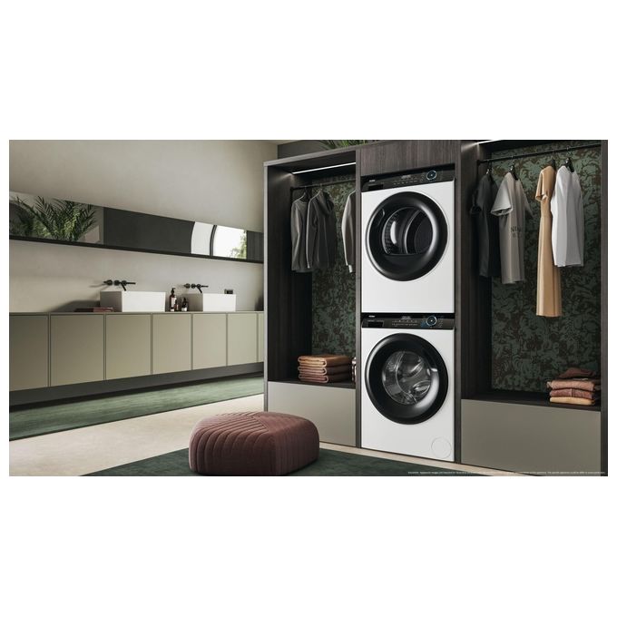 Haier HD90-A2939 I-Pro Series 3 Asciugatrice Pompa di Calore 9 Kg Classe A++ Sensore Umidita' 65 dB (85x59,5x66,5 cm) colore Bianco