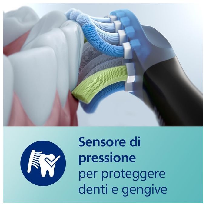 Philips HX991454 Sonicare DiamondClean 9000 Spazzolino elettrico sonico 4 modalita' timer autonomia 2 settimane confezione doppia colore Nero