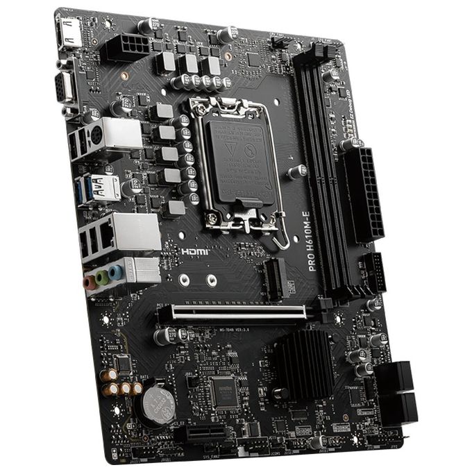 MSI PRO H610M-E PRO H610M-E Scheda Madre Intel H610 LGA 1700 micro ATX DDR5 supporto CPU 12a 13a 14a gen 4 slot RAM 96 GB colore Nero