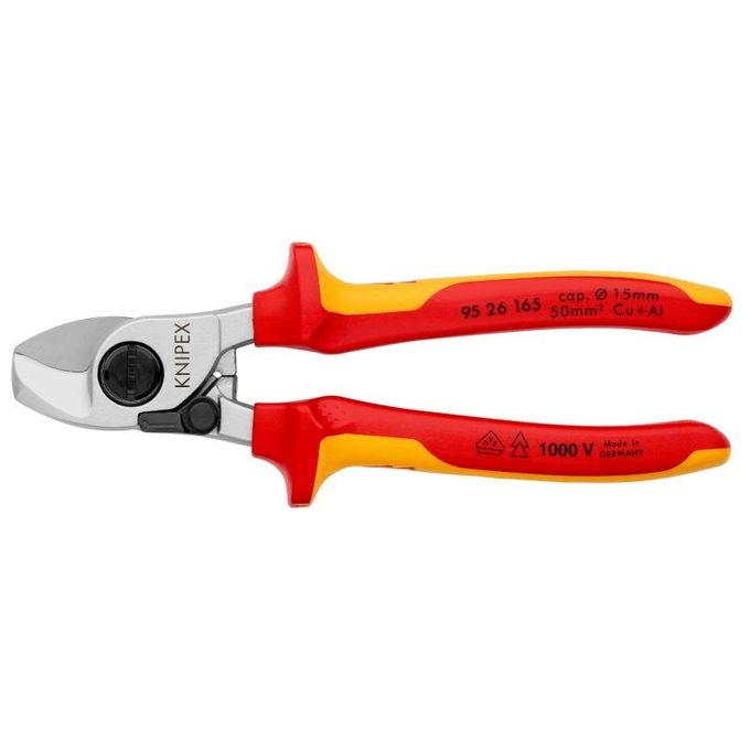 Knipex Cesoia per Cavi con Molla di Apertura Isolamento 165mm