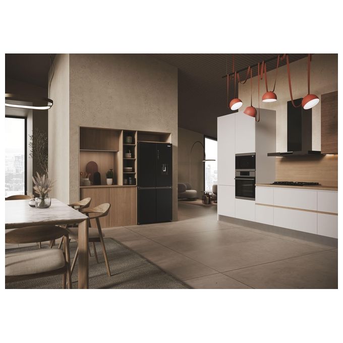 Haier HCR3818EWPT Cube 83 Frigorifero Americano Side by Side 463 L 181,5 cm Classe E 35 dB Total No Frost Dispenser Acqua colore Antracite