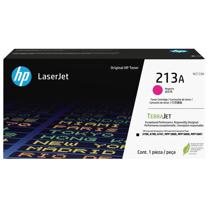 HP W213A Cartuccia Toner Originale LaserJet Resa 3000 Pagine colore Magenta