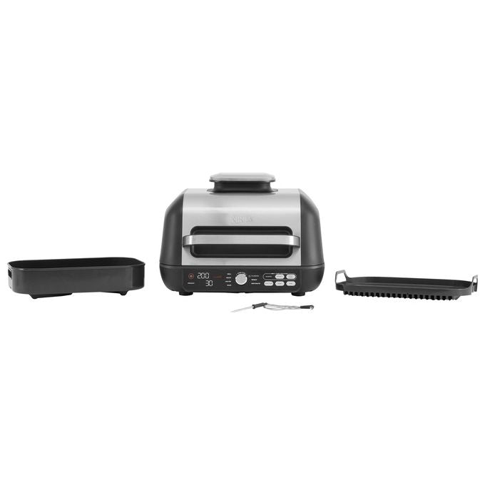 Ninja AG651EU Foodi Max Pro Friggitrice ad aria Griglia e Piastra 3.8L 7 funzioni Smart Cook System colore Argento Nero