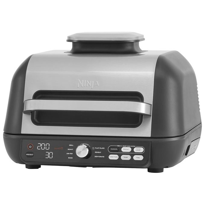 Ninja AG651EU Foodi Max Pro Friggitrice ad aria Griglia e Piastra 3.8L 7 funzioni Smart Cook System colore Argento Nero