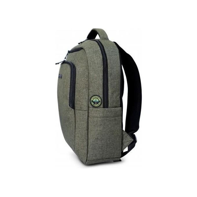 Urban Factory ECB35UF Cyclee City Zaino per Notebook fino a 15.6'' Scomparto Tablet Tasche Organizzative Materiale Riciclato colore Cachi