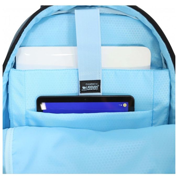 Urban Factory ECB25UF Cyclee City Edition Zaino per Notebook 15.6'' in RPET riciclato con scomparto tablet colore Blu