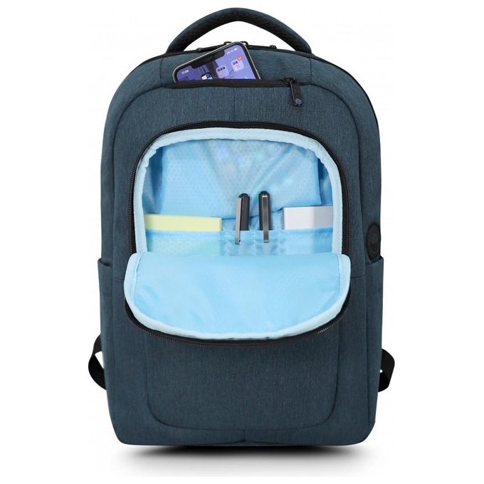 Urban Factory ECB25UF Cyclee City Edition Zaino per Notebook 15.6'' in RPET riciclato con scomparto tablet colore Blu