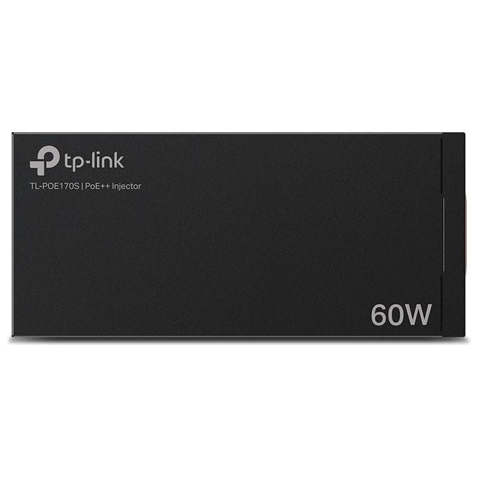 TP-Link TL-POE170S Omada Iniettore PoE++ Gigabit Ethernet 60W IEEE 802.3bt Plug and Play colore Nero