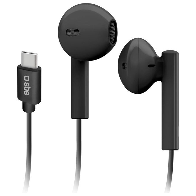 Sbs Studio Mix 65c Auricolari Stereo Semi In-Ear con Connettore Usb-C Nero