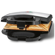 Clatronic ST 3778 Nero-inox Piastra da Sandwich per 2