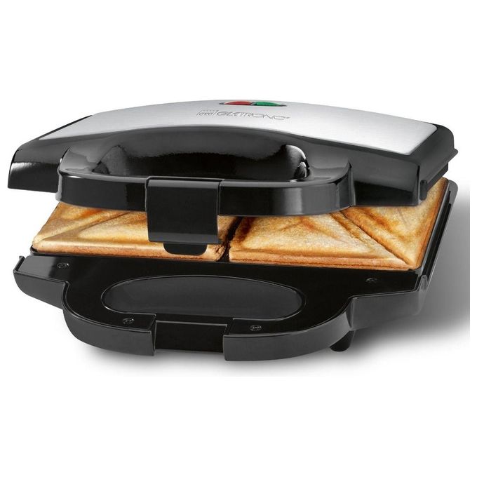 Clatronic ST 3778 Nero-inox Piastra da Sandwich per 2