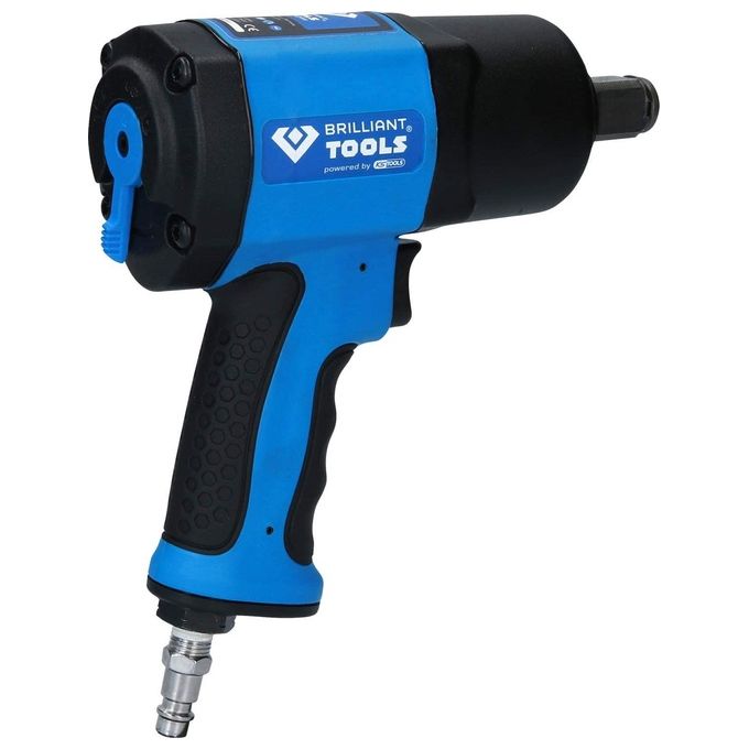 BRILLIANT TOOLS BT160200 Avvitatore a impulsi pneumatico 3-4'' coppia massima 1800 Nm meccanismo doppio martello impugnatura ergonomica colore Nero-Blu