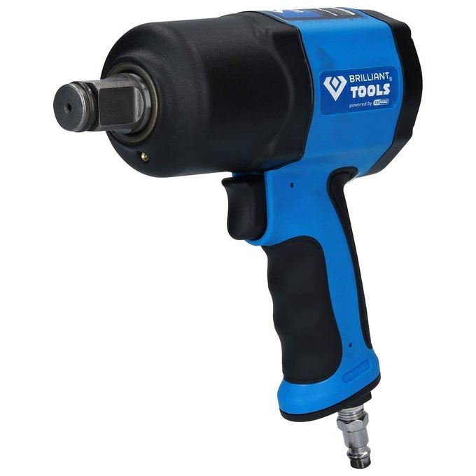 BRILLIANT TOOLS BT160200 Avvitatore a impulsi pneumatico 3-4'' coppia massima 1800 Nm meccanismo doppio martello impugnatura ergonomica colore Nero-Blu