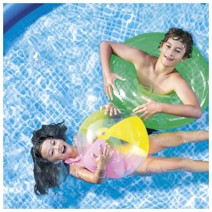Intex 26168NP Piscina Fuori Terra Easy Set Rotonda; Pompa Filtro 3785 L-h Scaletta Telo Base e Copertura 14141 L PVC Azzurro 457x122 cm 457X122 cm Con Pompa Filtro