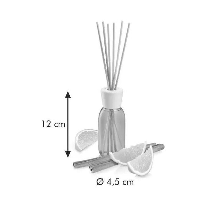 Tescoma 906532 Fancy Home Diffusore di Aroma a Bastoncini Arancia e Cannella 120 ml colore Translucent Bianco Legno