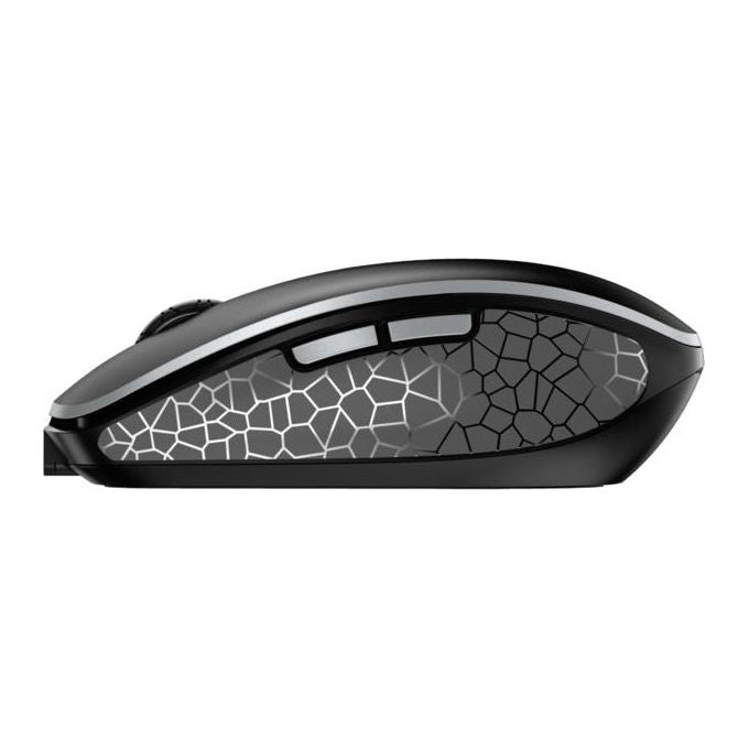 CHERRY JW-9100-2 Mouse Wireless Ricaricabile con Connessione Bluetooth e 2.4 GHz RF Risoluzione fino a 2400 DPI 6 Tasti Custodia Inclusa colore Nero