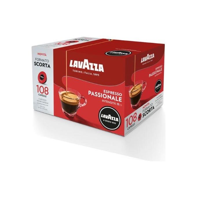 Lavazza A Modo Mio Passionale, 108 Capsule caffe' espresso, Tostatura scura