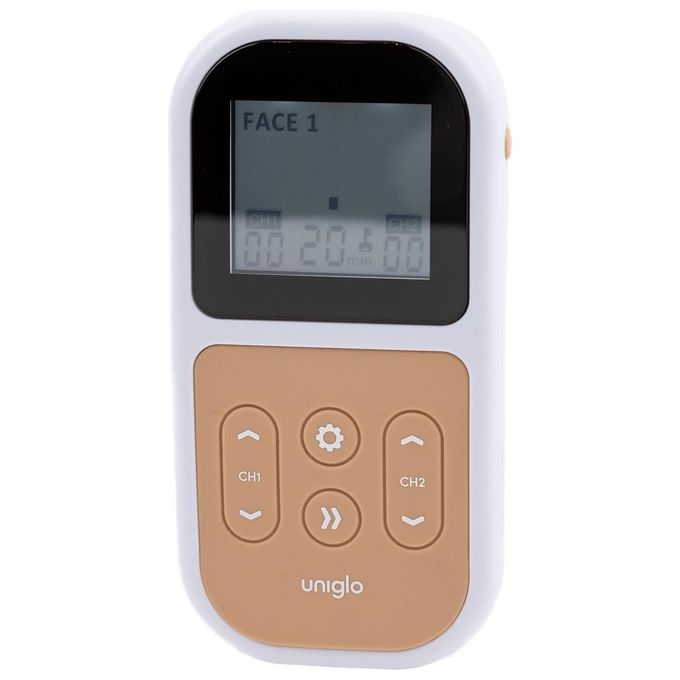 TensCare K-UNIGLO Uniglo Stimolatore Muscolare con Microcorrenti 8 Programmi 18 Elettrodi 0 - 90 mA Batteria LiPo colore Nero Arancione