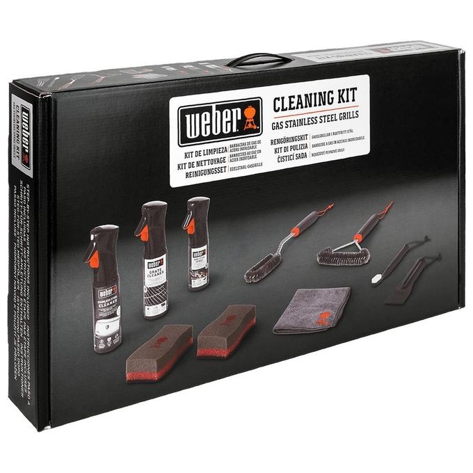 Weber KIT_ di Pulizia Barbecue a Gas in Acciaio Inox