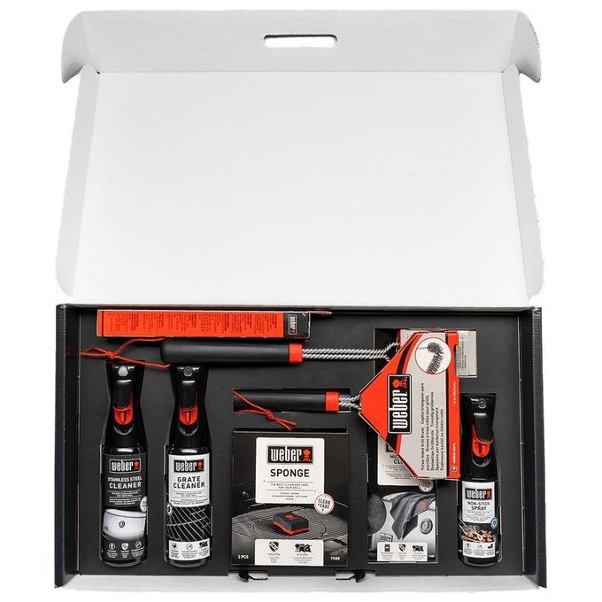 Weber KIT_ di Pulizia Barbecue a Gas in Acciaio Inox