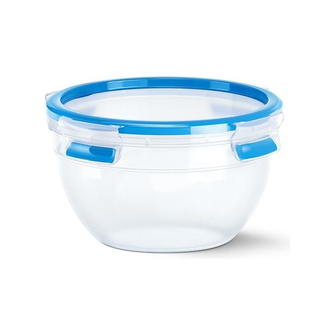 Emsa N1011600 Clip and Close Contenitore Salvafreschezza Set 2 Pezzi Rotondo 1,0 L e 2,6 L Ermetico senza BPA colore Blu