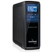 Tecnoware FGCEXAPL1002IEC Exa Plus Gruppo di Continuita' UPS 1000 VA 700 W Line Interactive AVR Display LCD 8 Prese IEC 2 Porte USB colore Nero