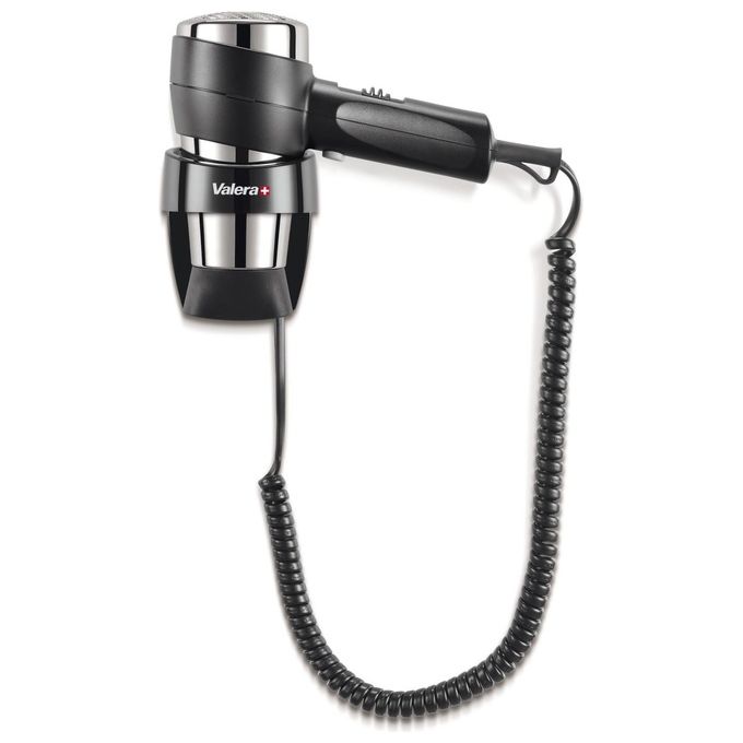 Valera 542.06-038A Action Super Plus 1600 Asciugacapelli da Parete 1600 W 2 Velocita' 3 Temperature Aria Fredda colore Nero
