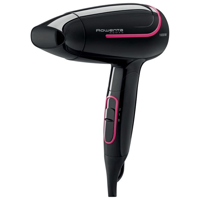 Rowenta CV3323F0 Nomad Asciugacapelli 1600W 2 Velocita' Doppio Voltaggio Concentratore colore Nero