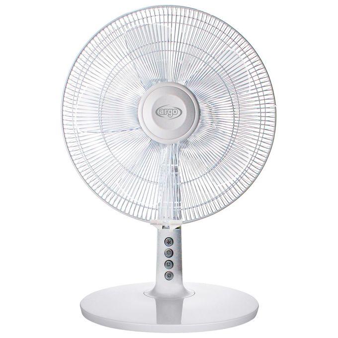 Argoclima TABLO EVO Ventilatore da Tavolo 40cm 3 Velocita' 55W Oscillante con Telecomando e Timer 7h colore Bianco