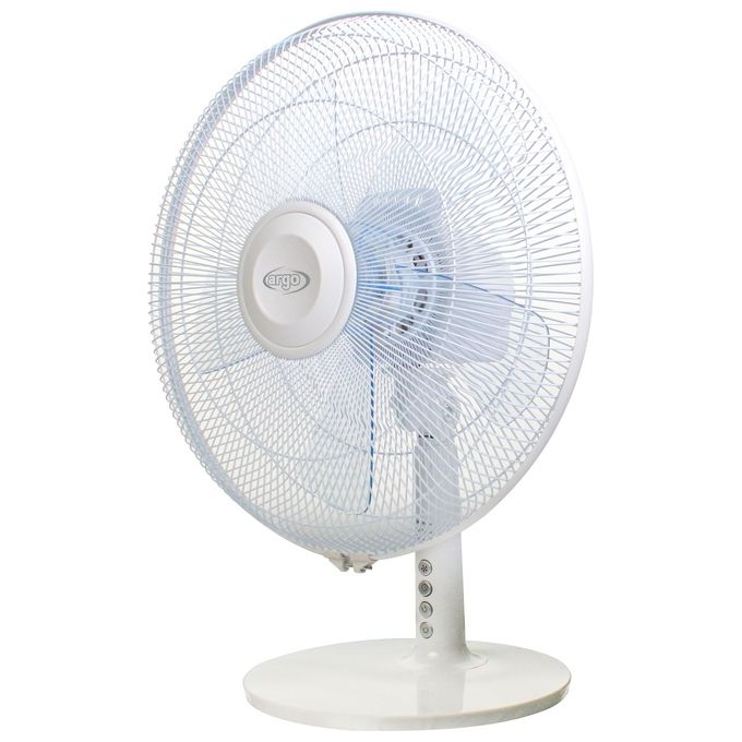 Argoclima TABLO EVO Ventilatore da Tavolo 40cm 3 Velocita' 55W Oscillante con Telecomando e Timer 7h colore Bianco