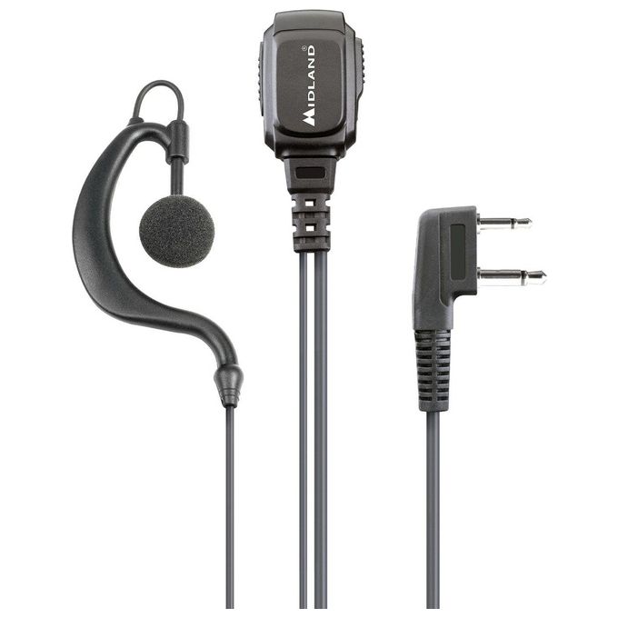 Midland MA21-L PRO Microfono Auricolare Connettore 2 Pin a L
