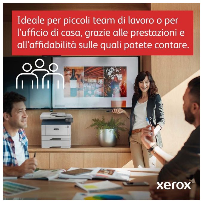 Xerox B305V_DNI B305 Stampante Multifunzione Laser Mono A4 38 ppm Fronte Retro Wi-Fi Ethernet USB Display Touch 2 Vassoi 350 Fogli colore Bianco