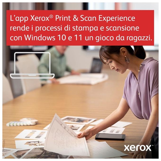 Xerox B305V_DNI B305 Stampante Multifunzione Laser Mono A4 38 ppm Fronte Retro Wi-Fi Ethernet USB Display Touch 2 Vassoi 350 Fogli colore Bianco