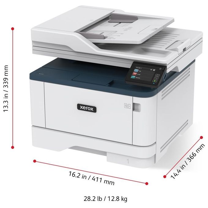 Xerox B305V_DNI B305 Stampante Multifunzione Laser Mono A4 38 ppm Fronte Retro Wi-Fi Ethernet USB Display Touch 2 Vassoi 350 Fogli colore Bianco