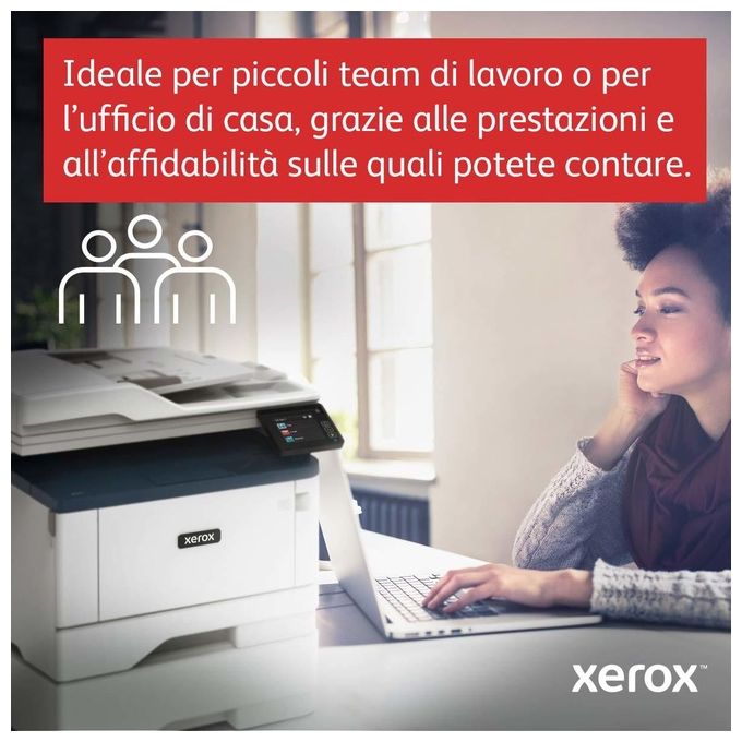 Xerox B315V_DNI B315 Stampante Multifunzione Laser A4 Mono 40 ppm Copia Stampa Scansione Fax Fronte Retro Wi-Fi 2 Vassoi 350 Fogli colore Bianco