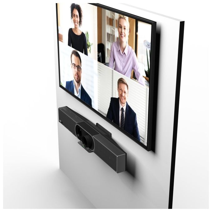 Yealink IPY-VCS-TVMOUNT VCS-TVMount2 Staffa da Montaggio a Muro Compatibile con UVC40 MeetingEye 400-600 MeetingBar A20-A30 Gestione Cavi Design Robusto colore Nero