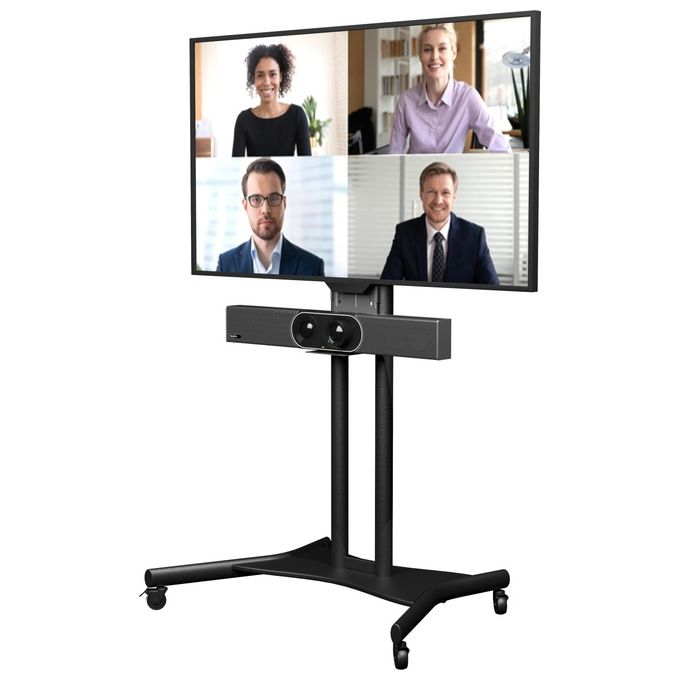 Yealink IPY-VCS-TVMOUNT VCS-TVMount2 Staffa da Montaggio a Muro Compatibile con UVC40 MeetingEye 400-600 MeetingBar A20-A30 Gestione Cavi Design Robusto colore Nero