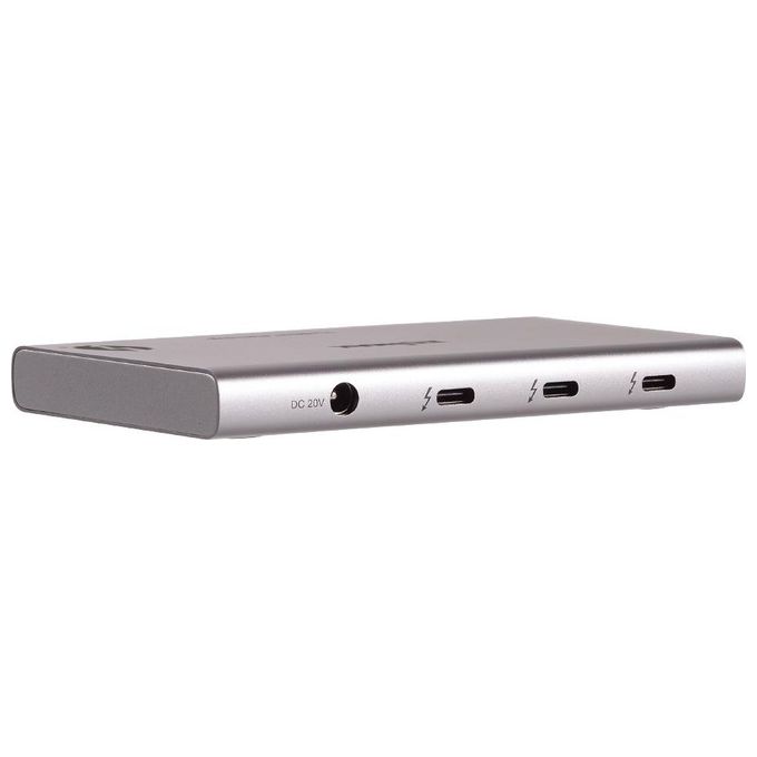 Edimax TD-405BP Docking Station Mini Slim 5-in-1 Thunderbolt 4 3 porte 40 Gbit-s 8K USB-C 60 W alimentazione 100 W colore Grigio