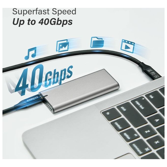 Edimax Cavo Thunderbolt 1mt 40 Gbit-s Black