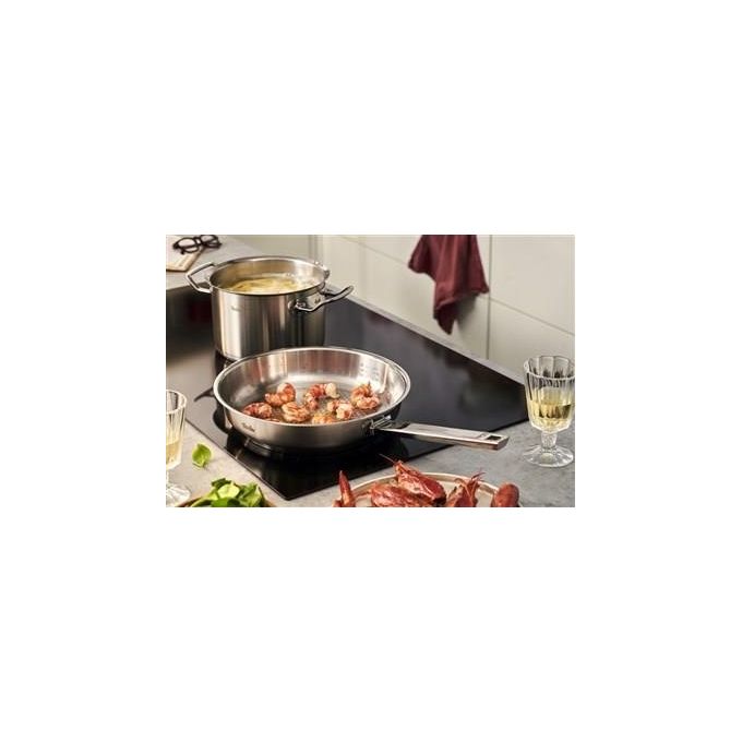 Fissler 084-378-24-100-0 Original Profi Collection Padella Multiuso Acciaio Inox 24 cm Antiaderente Novogrill Induzione colore Acciaio inox