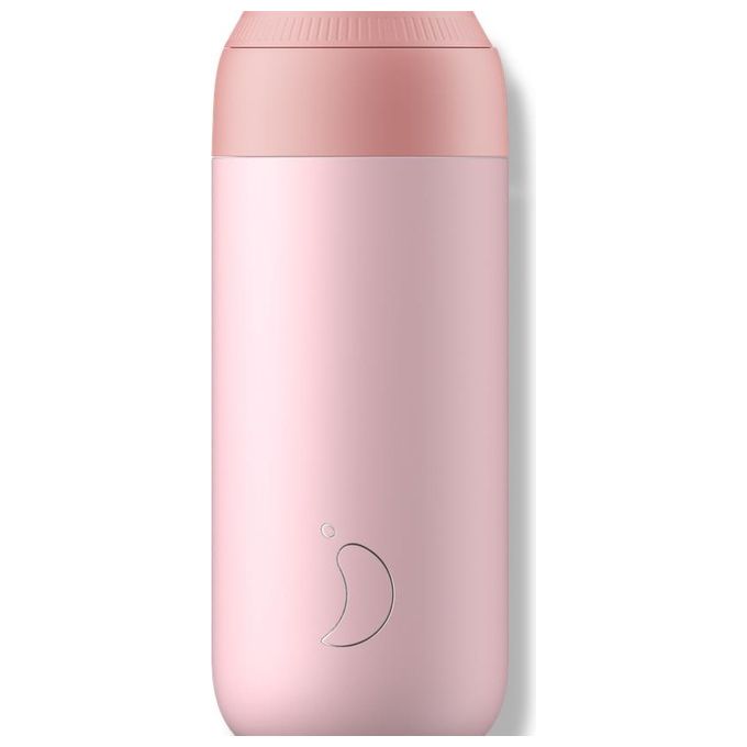 Chilly's 701619 Serie 2 Tazza da Caffe' 500 ml Acciaio Inossidabile 304 Doppia Parete Isolamento a Vuoto Chiusura a Rotazione Base Antiscivolo Senza BPA colore Rosa Blush