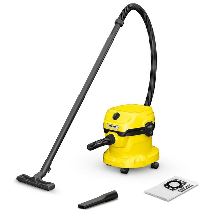 Kärcher 1.628-000.0 WD 2 Plus Aspirapolvere a cilindro Secco e Bagnato 12 L 1000 W 74 dB colore Giallo
