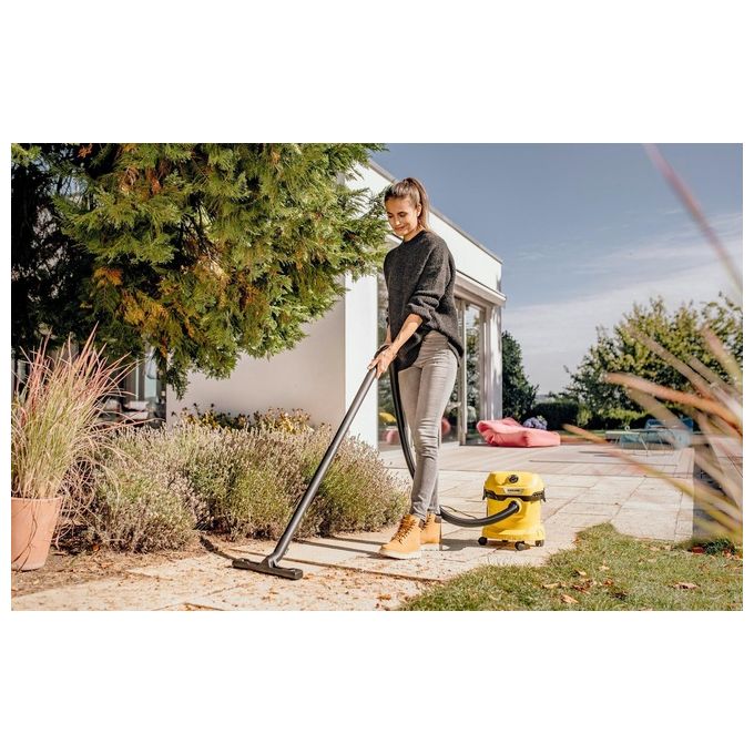 Kärcher 1.628-000.0 WD 2 Plus Aspirapolvere a cilindro Secco e Bagnato 12 L 1000 W 74 dB colore Giallo