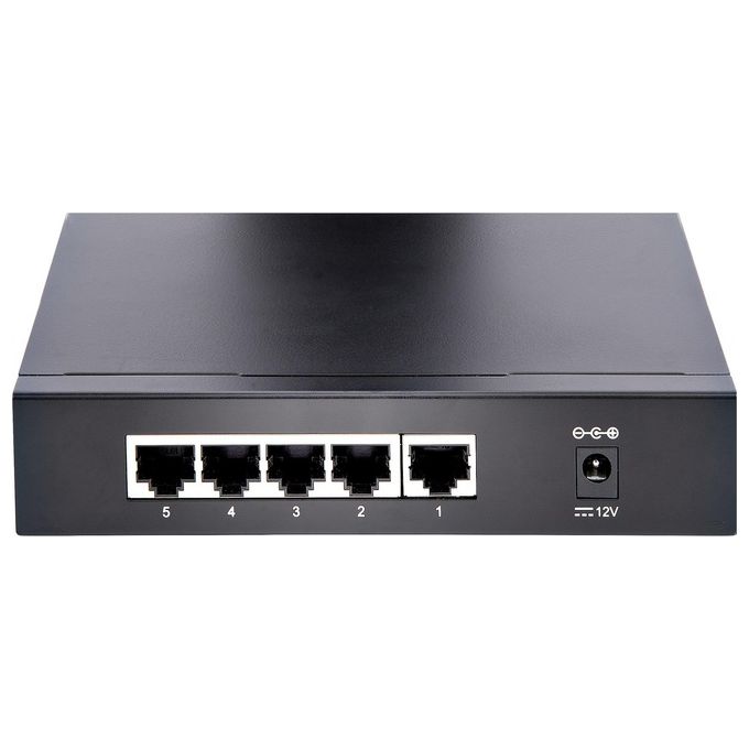 StarTech.com DS52000 Switch 2.5G Unmanaged 5 Porte 10-100-1000-2500 Mbps Montabile a Parete colore Nero