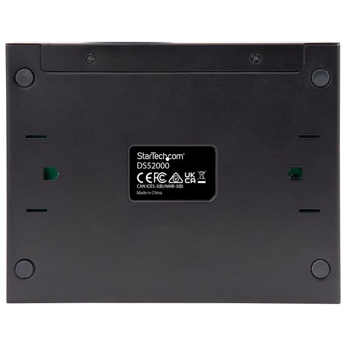 StarTech.com DS52000 Switch 2.5G Unmanaged 5 Porte 10-100-1000-2500 Mbps Montabile a Parete colore Nero