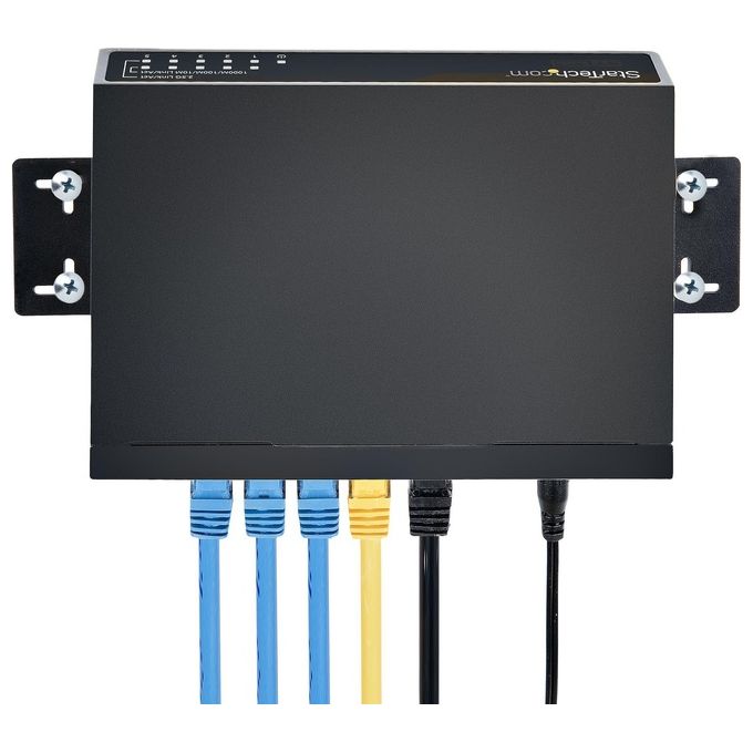 StarTech.com DS52000 Switch 2.5G Unmanaged 5 Porte 10-100-1000-2500 Mbps Montabile a Parete colore Nero