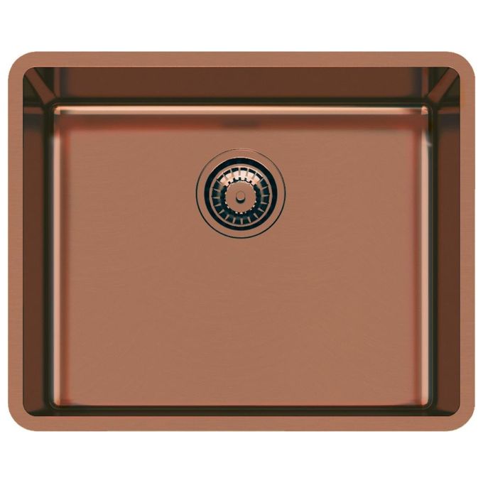 Foster 2155 858 KE Copper Lavello Acciaio inox Spazzolato da incasso Sottotop in PVD 1 Vasca 50x40cm