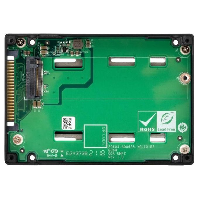QNAP QDA-UMP4 Adattatore SSD M.2 PCIe 4.0 x4 NVMe a U.2 PCIe 4.0 x4 per PC e NAS colore Nero