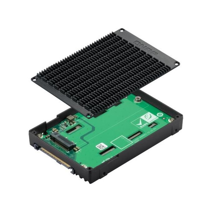 QNAP QDA-UMP4 Adattatore SSD M.2 PCIe 4.0 x4 NVMe a U.2 PCIe 4.0 x4 per PC e NAS colore Nero